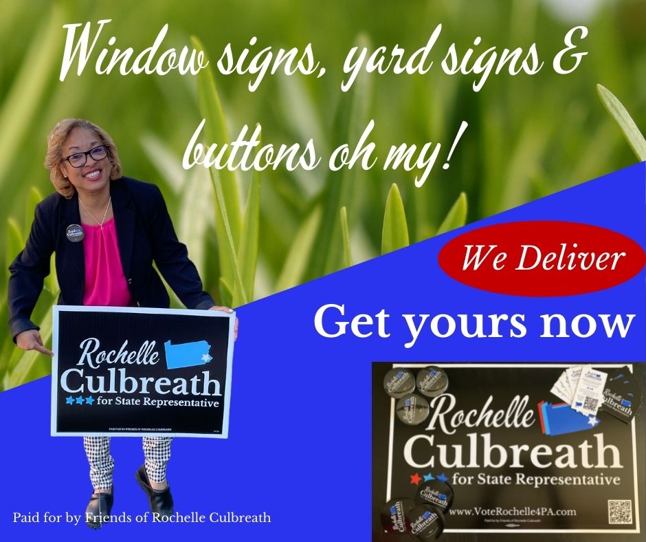 RochelleForPA's tweet photo. Want a yard sign? Window sign? Button? We deliver! #Rochelle4PA 
https://t.co/qRXTXyqIl0
Sign up to join #TeamRochelle https://t.co/bUOCKYafY5