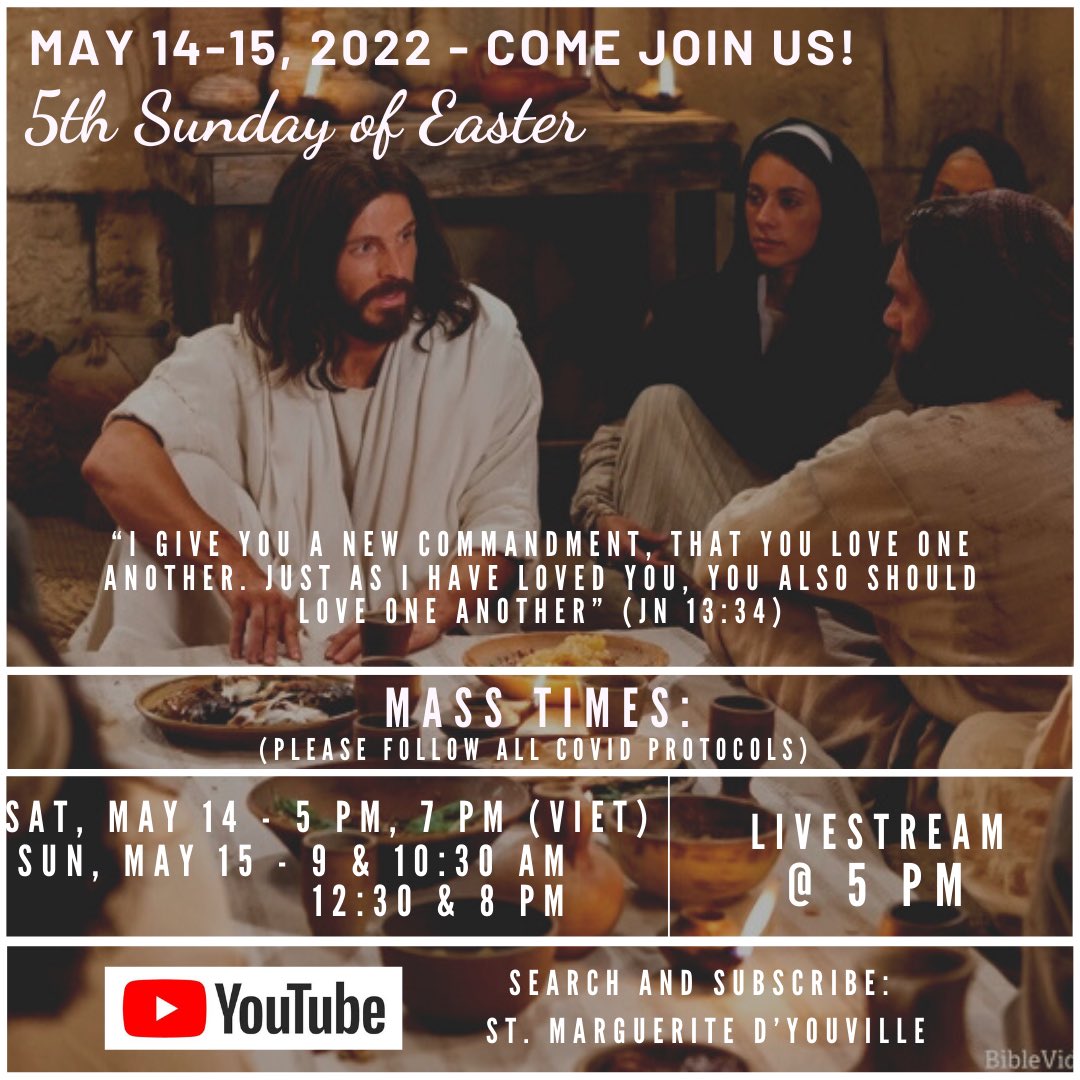 Join us for the celebration of the Eucharist this weekend!