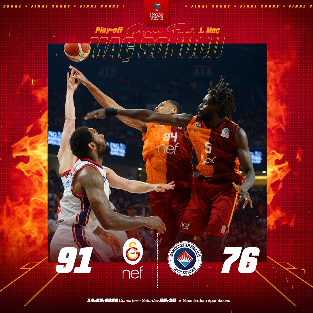 🔥 ING Basketbol Süper Ligi play-off çeyrek final serisinde 𝟏-𝟎 öne geçiyoruz  🔥