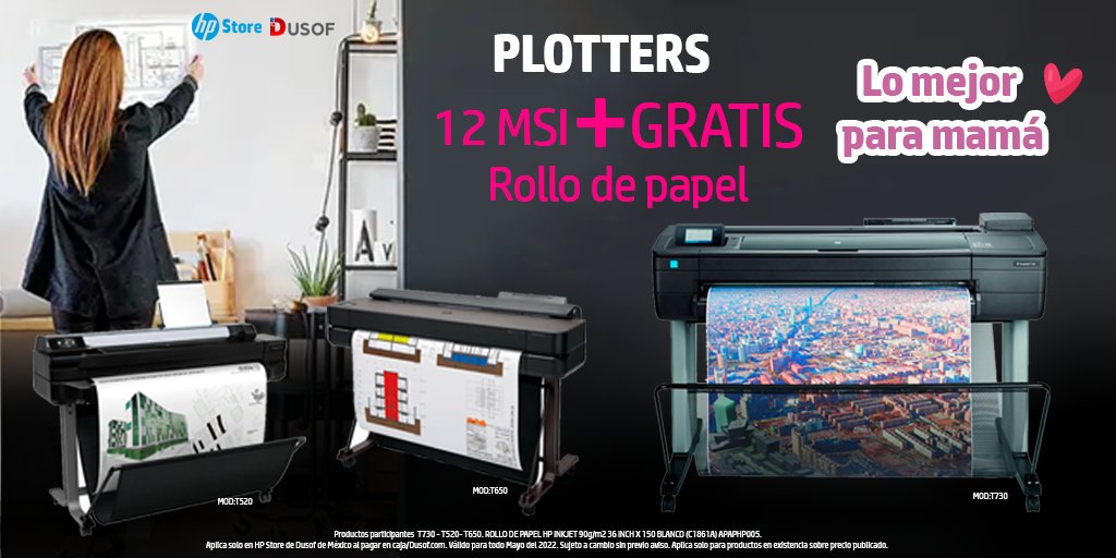 HPStoreMX's tweet image. ¡Con hasta 12 MSI adquiere tu Plotter Hp! 🖨🖼
Gran tamaño de impresión, calidad profesional y mucho más, visítanos en tu tienda Hp Store más cercana. 😱
📌dusof.mx/hp-store

#HpStore #Dusof #PlotterHp #ImpresorasHp