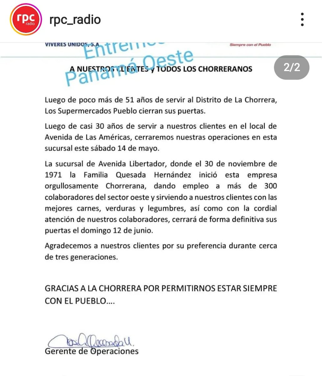 hermesaortegab's tweet photo. Me he enterado hoy de esta noticia. Lamento que cierren sus puertas y no conozco las razones. Pero me llama la atención, que en el quinquenio pasado, si un negocio cerraba, de inmediato los "periodistas", creaban una CRISIS. Hoy están muy CALLADITOS. Por qué será? 🤔🤔🤔 https://t.co/lrJebRsnSk