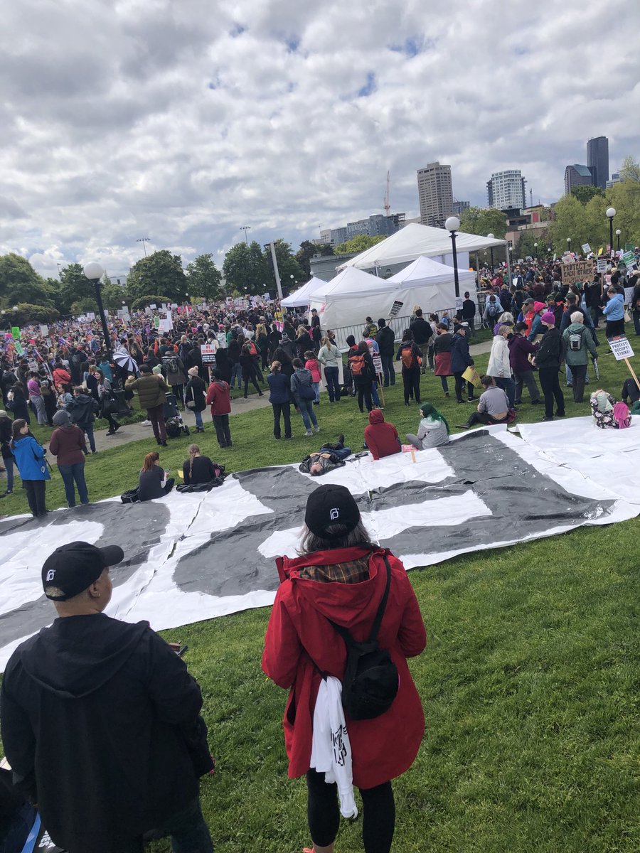 Went to #Pro-choice Rally in Seattle today. Not that big of a crowd honestly. Is there complacency in Washington state? This is a MASSIVE healthcare issue people.