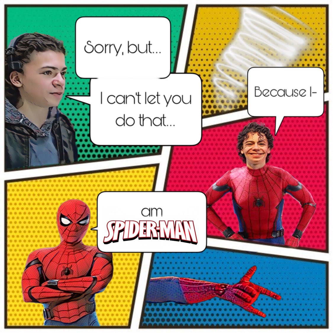 AshtonS70537679's tweet photo. An edit I made for @RaphaelAlejandr to celebrate his new movie! I put him in a comic as his dream role to congratulate him!!!
#Edit #RaphaelAlejandro #Comic #SpiderMan #AroundTheWorldIn80Days #Bunkd https://t.co/rSfX76Uel1