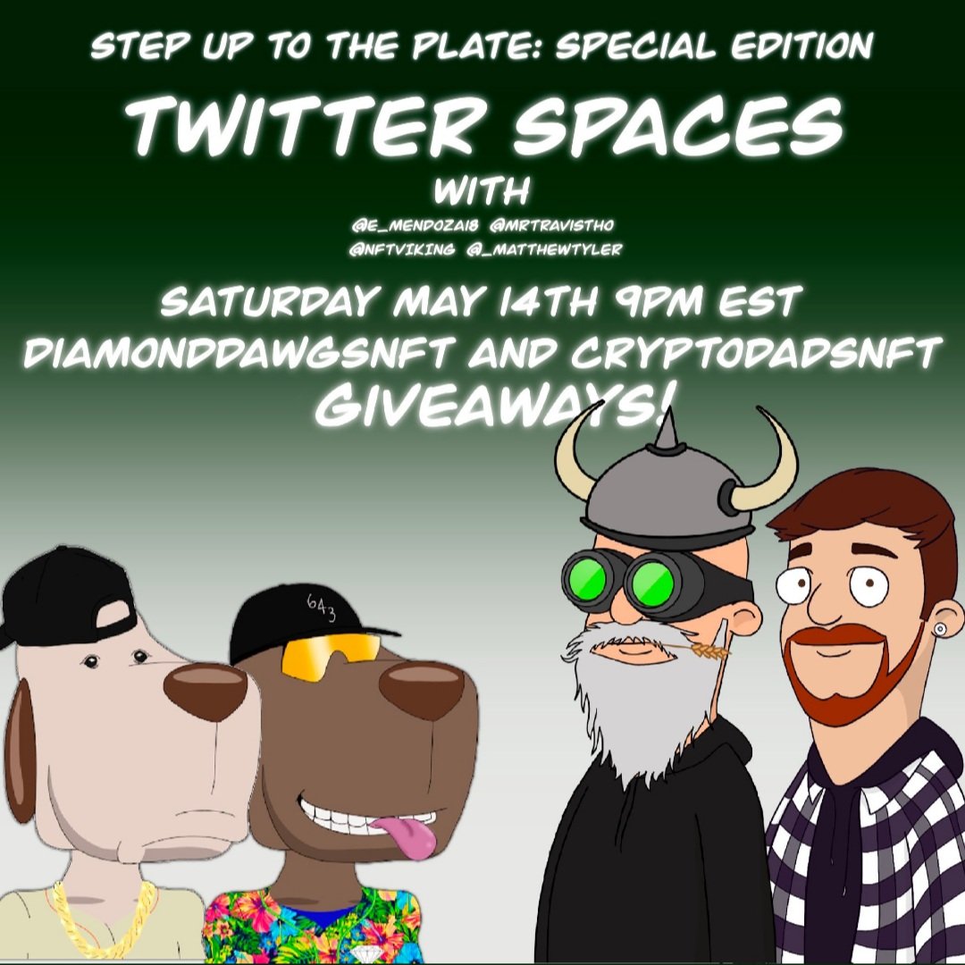 DiamondDawgsNFT's tweet photo. 🚨 GIVEAWAY 🚨

Win:
1 DiamondDawg
1 @CryptoDadsNFT

Enter:
🔃 RT + Like
👉 Comment "Check out @CryptoDadsNFT on @DiamondDawgsNFT Twitter Space"

#SWINGITDAWG https://t.co/ouw59cqaXS
