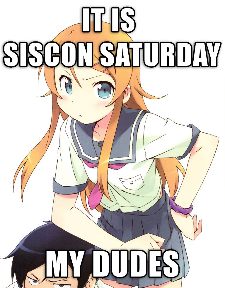 sisconsaturdays's tweet photo. it is Siscon Saturday my dudes https://t.co/rFnSITWAb6
