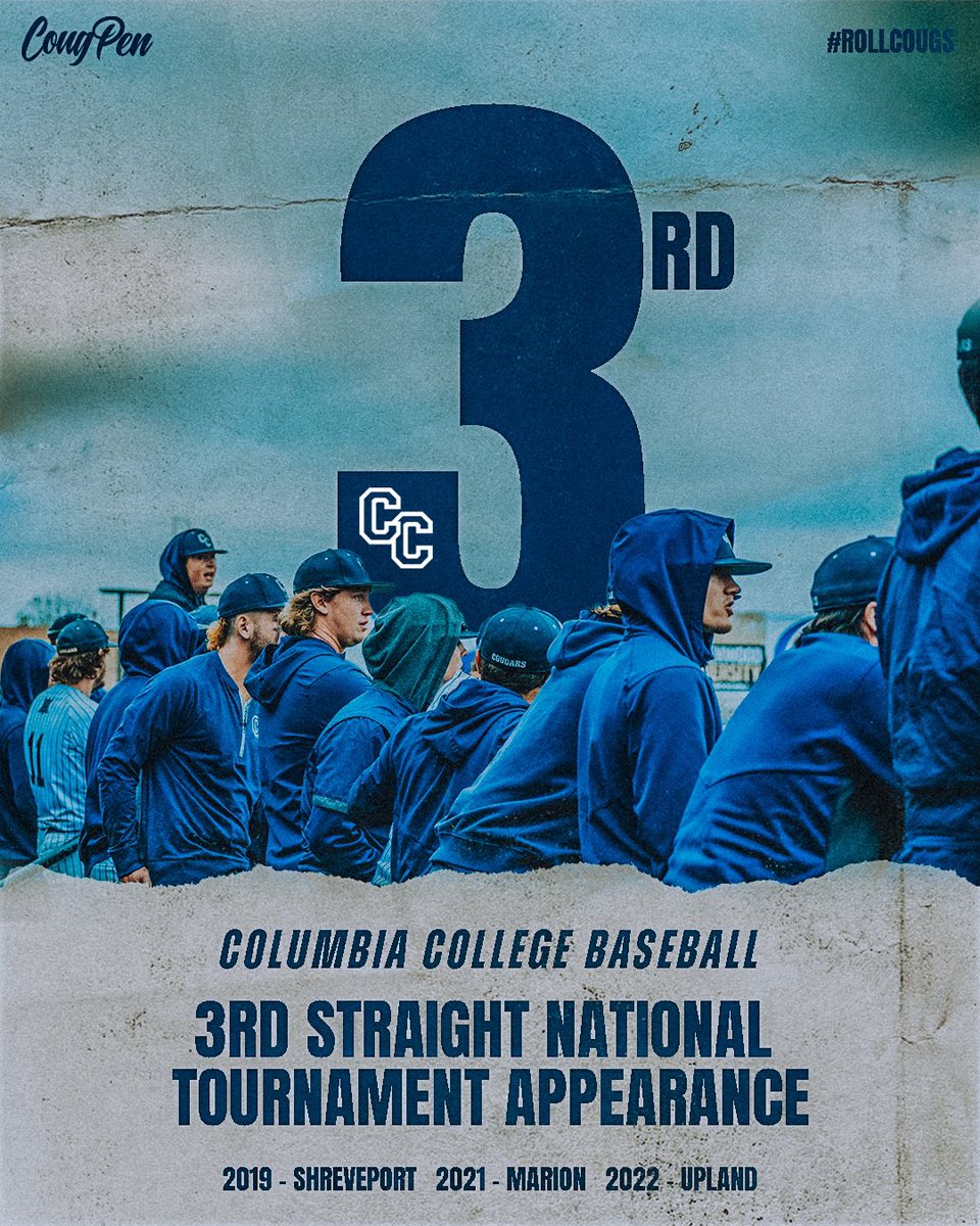 cougpen's tweet photo. With this years selection this marks Columbia Colleges 3rd straight national tournament appearance! #RollCougs #WeAreCC https://t.co/kivAzZLfb9