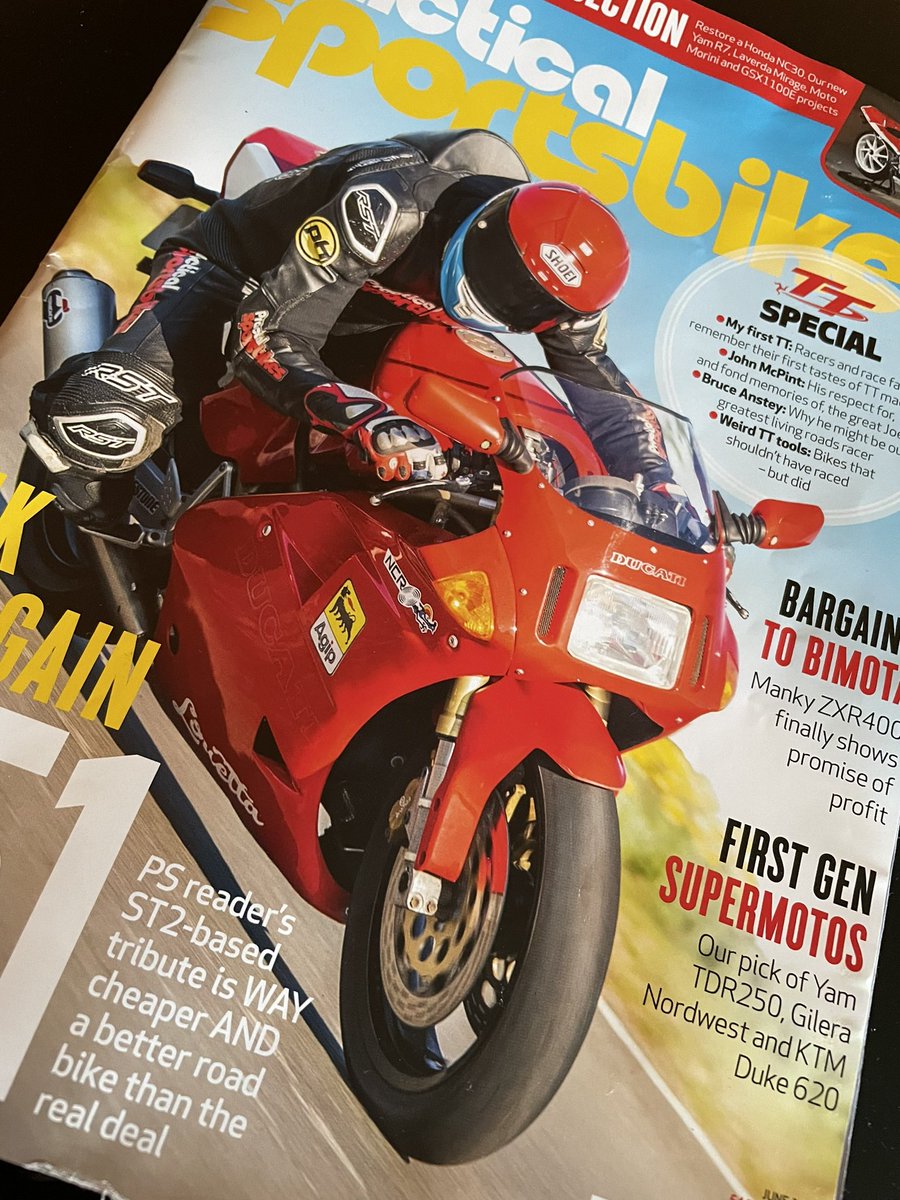 So chuffed to see my build on the front cover of Practical Sportsbike… a lockdown project mixing my love for Ducati’s and custom motorcycles! <a href="/DucatiUK/">Ducati UK</a> <a href="/BikeShedMC/">BikeShedMC</a>
