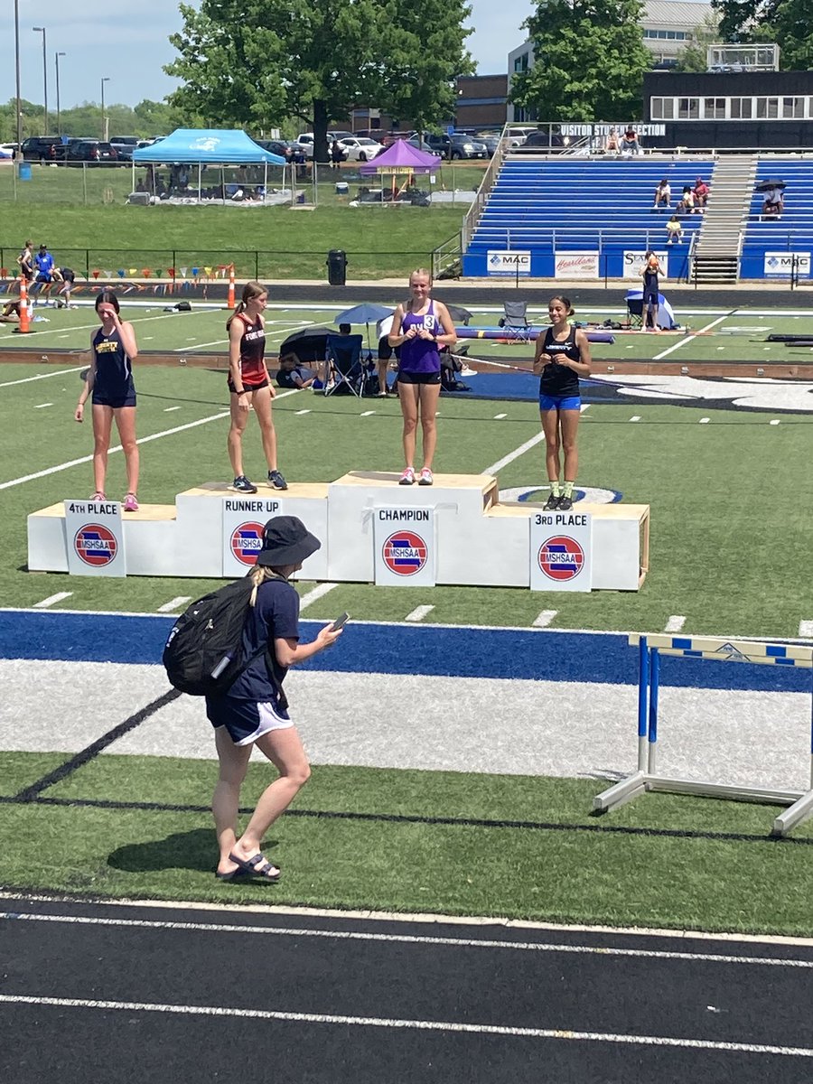 Another District CHAMPION!! This time it is Ella Conklin in the 800.  Way to run Ella!