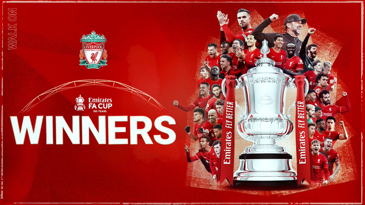 OLSCOklahoma's tweet photo. WE'VE DONE IT BOYS & GIRLS! GALS & GUYS, WE ARE FA CUP CHAMPIONS!!
CAMPEONES! CAMPEONES!
OLÉ! OLÉ! OLÉ!
#CarabaoCupChampions #FACupChampions
#TwoOfFour #YNWA #LFC #COYR #UpTheFookinReds #AllezAllezAllez #QuadStillOn #WeAreLiverpool #ThisMeansMore #WeGoAgain #TuesdayGameUpcoming https://t.co/hNqOuyuVFd