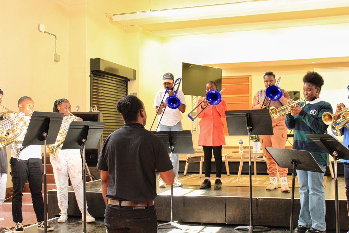MICentre4Music's tweet photo. The MICM Brass Ensemble gave a stellar performance for the audience.

#earlychildhoodeducation #earlychildhooddevelopment #MICM2022 #musiceducation #soweto #community #music #BlackMusicMeta https://t.co/gGyTzQ3B0h