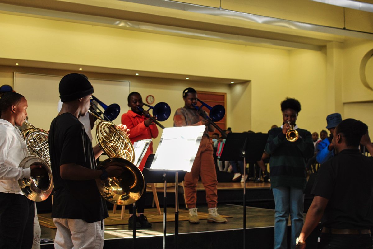 MICentre4Music's tweet photo. The MICM Brass Ensemble gave a stellar performance for the audience.

#earlychildhoodeducation #earlychildhooddevelopment #MICM2022 #musiceducation #soweto #community #music #BlackMusicMeta https://t.co/gGyTzQ3B0h