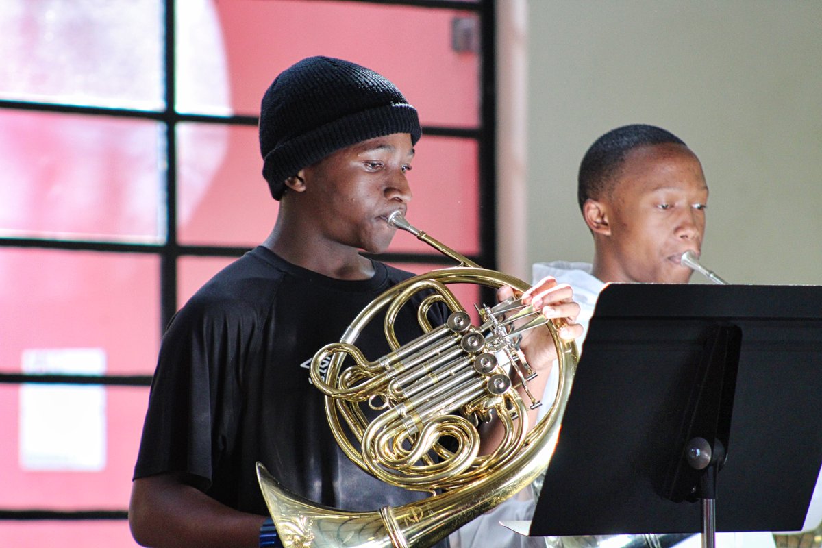 MICentre4Music's tweet photo. The MICM Brass Ensemble gave a stellar performance for the audience.

#earlychildhoodeducation #earlychildhooddevelopment #MICM2022 #musiceducation #soweto #community #music #BlackMusicMeta https://t.co/gGyTzQ3B0h