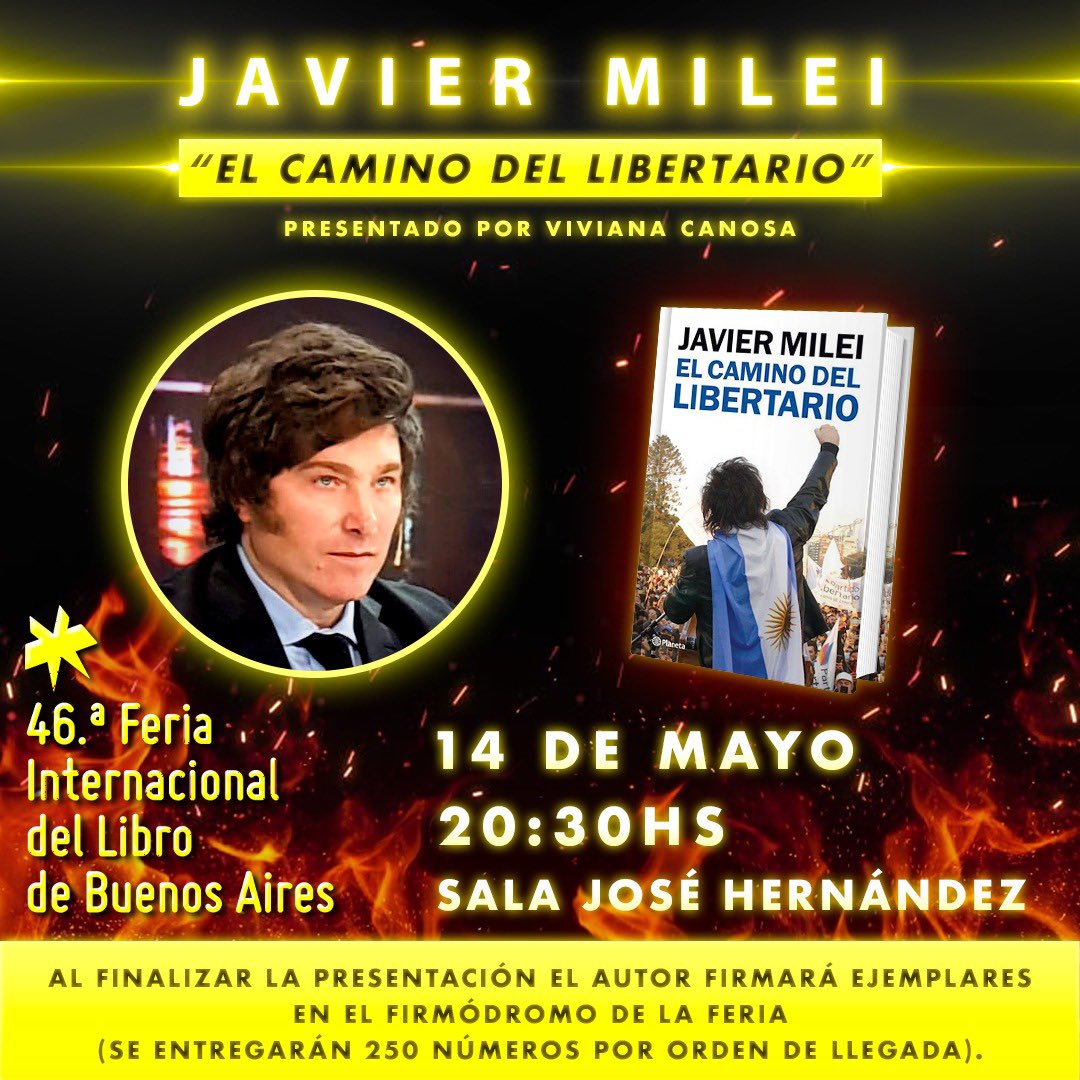 LLibertadAvanza's tweet photo. Hoy a las 20:30hs #MileiEnLaRural presentando su nuevo libro. https://t.co/5keWh2JdSd