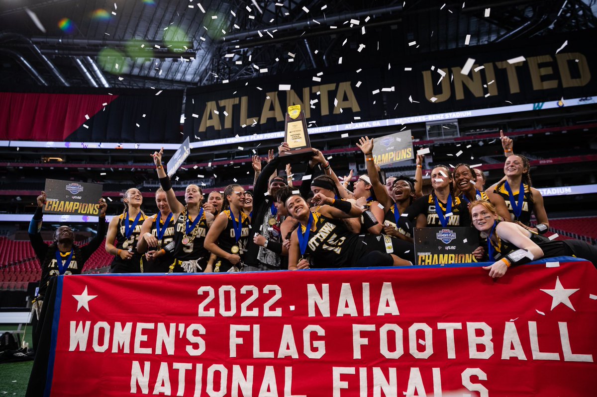 NFLFLAG's tweet photo. YOUR 2022 NAIA FLAG FINALS CHAMPIONS 🏆🏆 @wflagfootball https://t.co/0x2F03rzsx