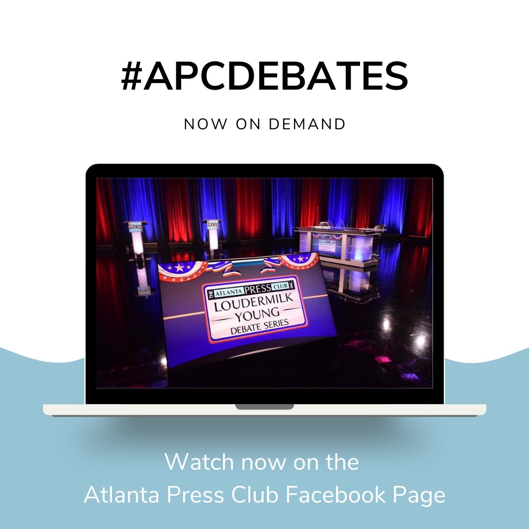 atlpressclub's tweet photo. Before you vote in the upcoming election, watch the #APCdebates on demand to be informed about the candidates on your ballot: https://t.co/h9YohC2Bv2 https://t.co/Sykyprn67N