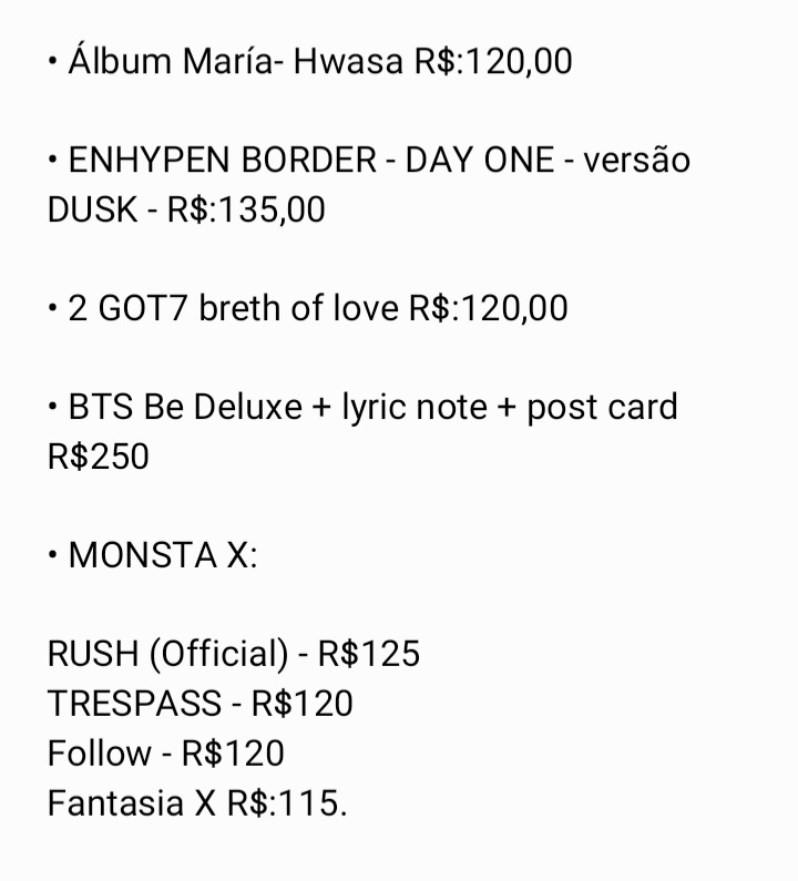 FromZeroKS's tweet image. ⚠️VENDA DE ÁLBUNS LACRADOS

Todos os álbuns são lacrados e já estão no Brasil, apenas esperando para ir para casa de uma adm da loja. 

🚚 FRETE NACIONAL INCLUSO

💸 PAGAMENTO IMEDIATO