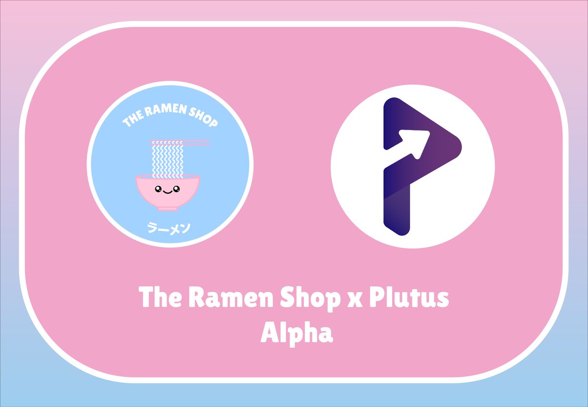Our partnership with Plutus is in place and our holders now have access to their Crypto/NFT-based service!

We are happy to have them share their insight so we can all grow, learn and profit in the space!
Don't forget! Always do your own research! 😉 
More info on our discord! 🍜
