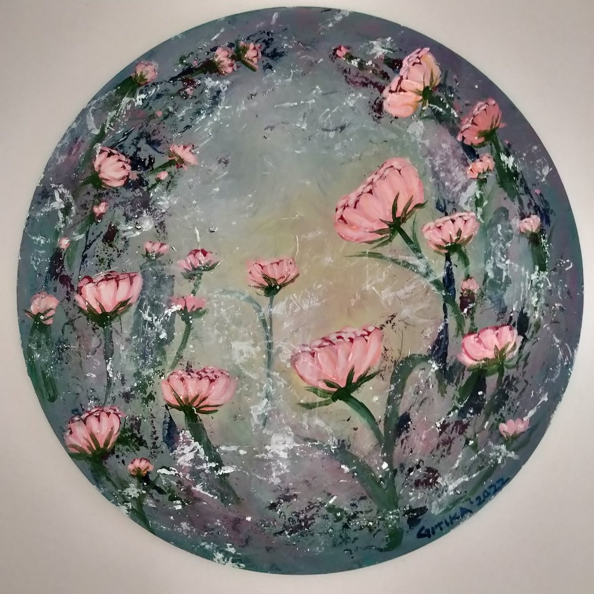 GitikaArt's tweet photo. Romantic Peonies 2 ❤️❤️❤️❤️❤️ They are symbolic of love, happy marriage, happiness, wealth, romance, and beauty, the peony is traditionally given on special occasions as an expression of goodwill, best wishes, and joy.
12" Diameter. Acrylic on board.
#painting #art #gitika https://t.co/LwuXbQ2csi