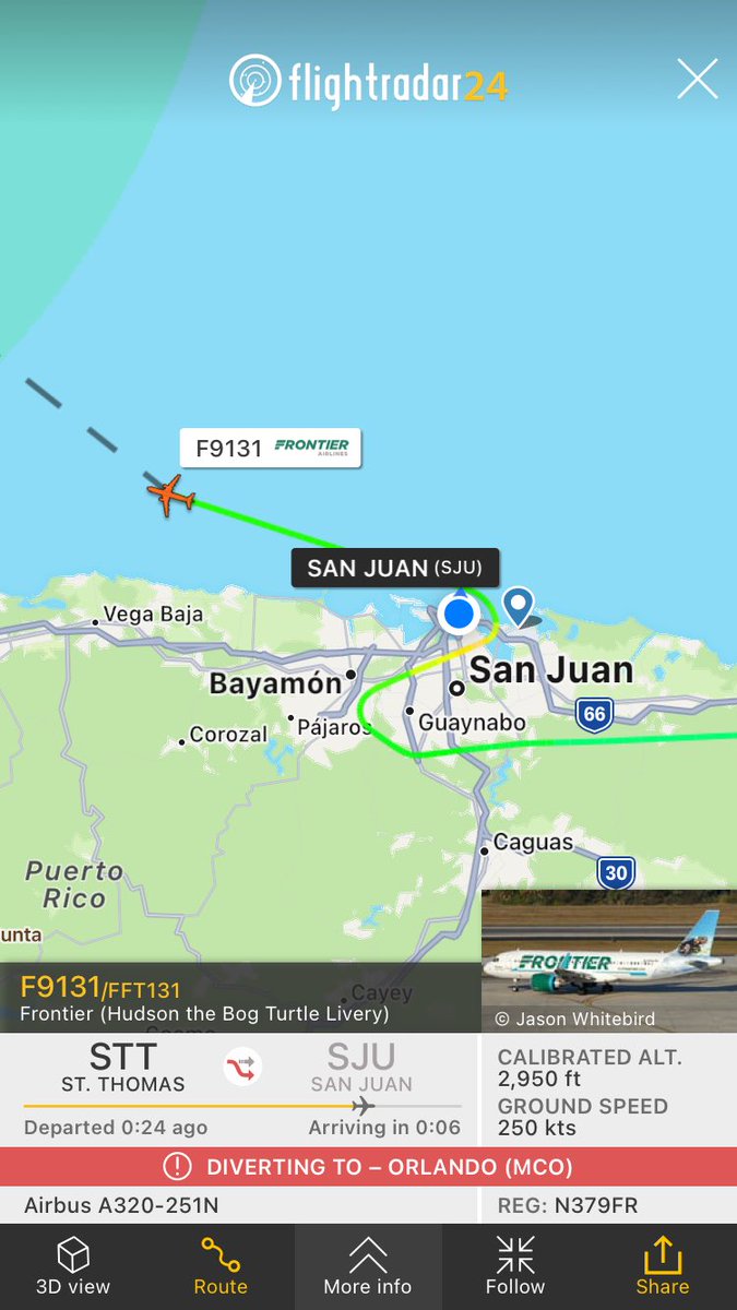 p4ul's tweet photo. ⁦@flightradar24⁩ any ideas what happened to this flight and why it’s diverting to Orlando?

https://t.co/7P35zsHp4c https://t.co/9zPep9nA7e