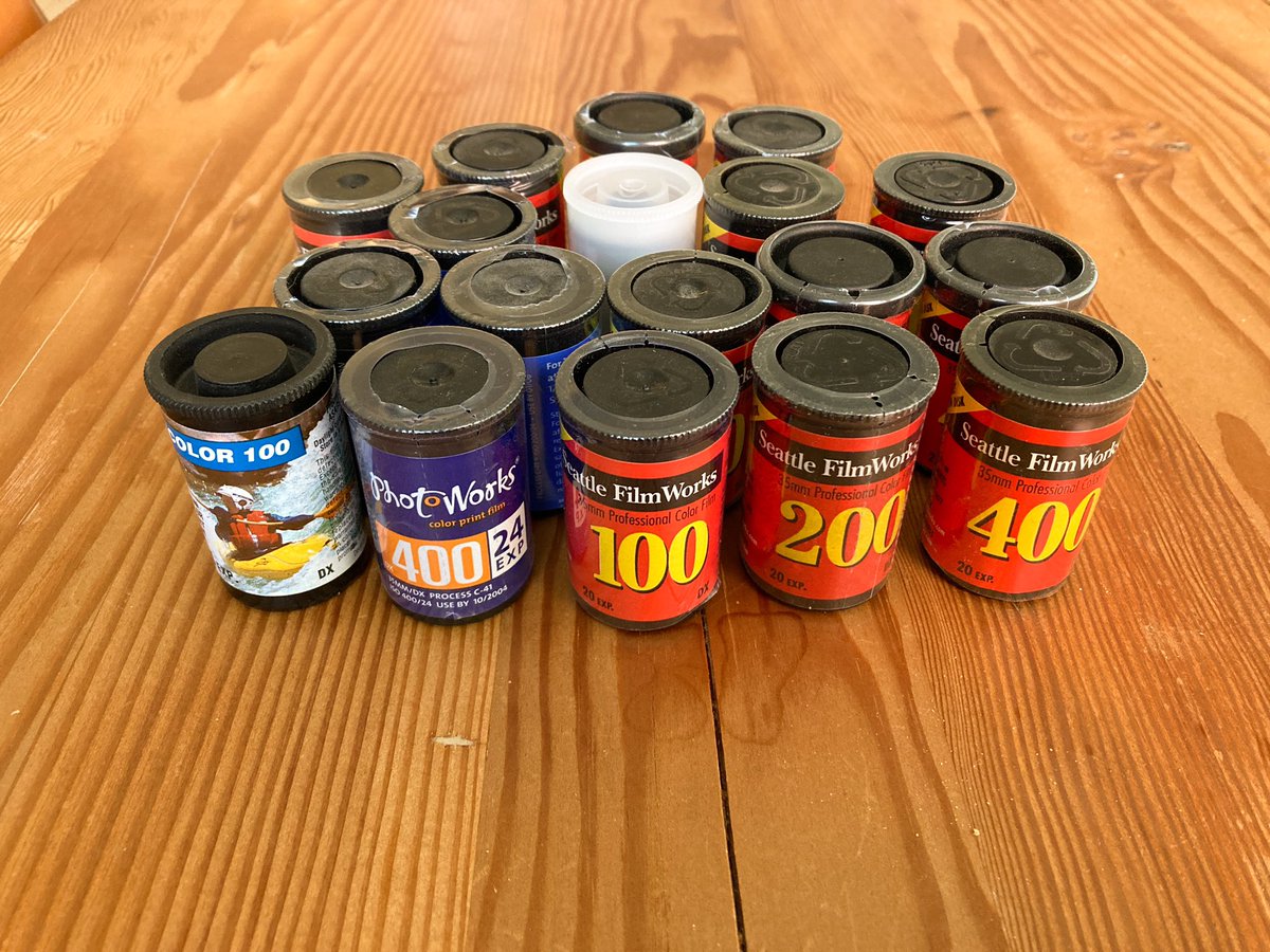 tan_sco's tweet photo. My uncle sent me a bunch of old film. Says to develop before 1995. This should be fun. #film #photography https://t.co/5fNygDJO6Q