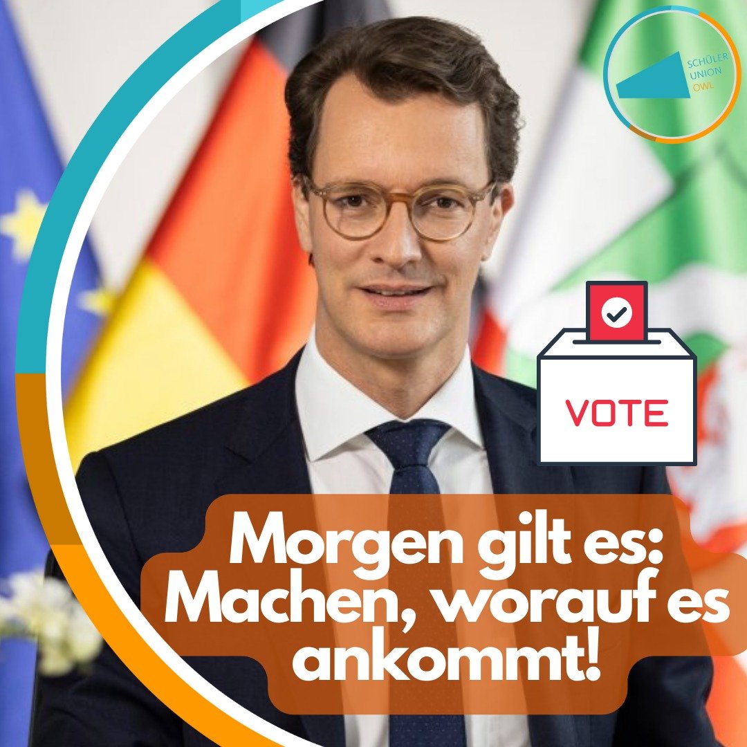 su_bielefeld's tweet photo. Morgen ist es so weit: #ltwnrw22! Sie haben die Wahl - wählen Sie morgen mit beiden Stimmen die @CDUNRW_de für Stabilität und Sicherheit. Die #CDU ist Familienpartei und die beste Wahl für gute Bildung! Deshalb: morgen CDU wählen. #HendrikWuest https://t.co/pOfGyyzu4L