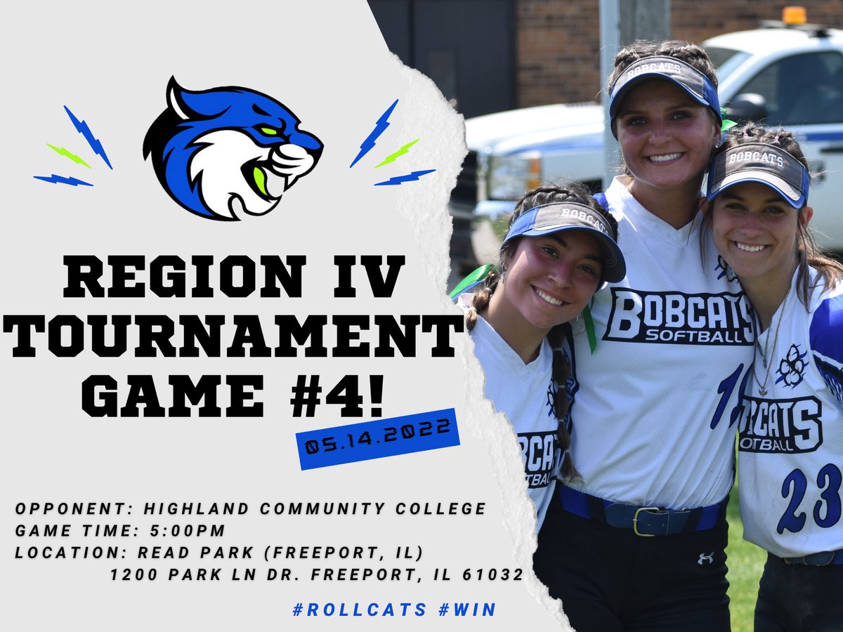 BobcatSB_WI's tweet photo. Game #2 of the day for us, game #4 of the Region IV, District B Tournament coming up soon!๐ฅ
๐Read Park (Freeport, IL)
โฐ 5:00pm
๐บ Facebook Live: Bryant & Stratton Softball
#WIN #rollcats #playforsunday https://t.co/kP4TLG28zj