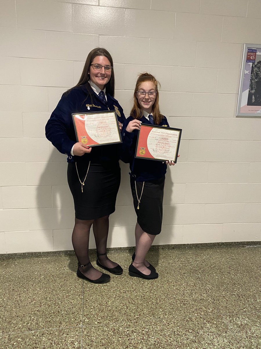 forrest_m40's tweet photo. Proud of these girls and their hard work and dedication! Today they receive the highest FFA degree in NY State - The Empire Degree! The first ever for Owego FFA @OAUpdate @NationalFFA #teachag https://t.co/nIO4sM9LH1