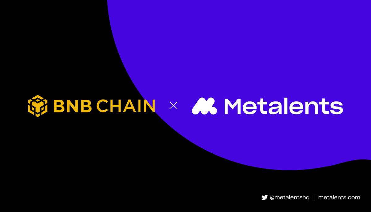 metalentshq's tweet photo. We are excited to announce that Metalents will join Binance's established ecosystem of dApps &amp; support users of the #BNBChain! 🥳

@BNBCHAIN will allow freelancers on #Metalents to settle payments quickly &amp; cheaply, further enhancing the Metalents experience! 

#BNB #Metalents https://t.co/lBndWwqmHg