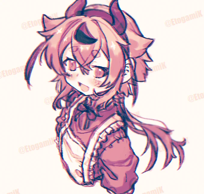 #メイド鳴花ミコトちゃん  ラフ 