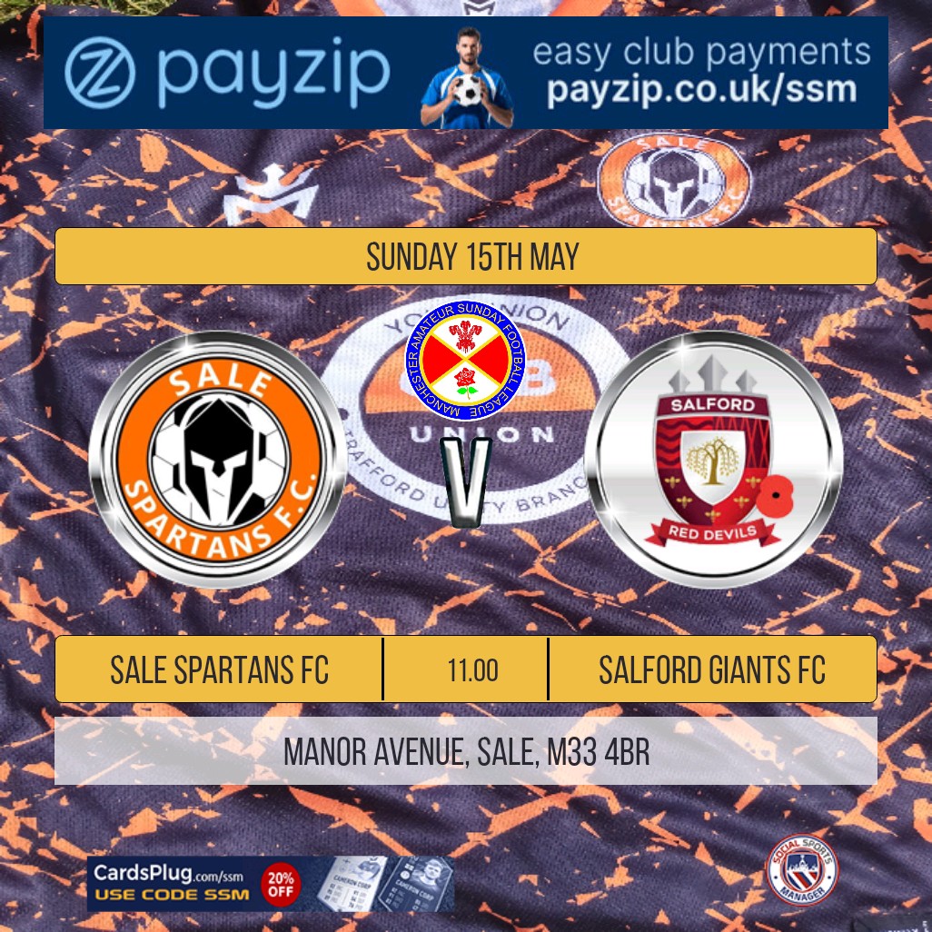 *Fixtures* 

1sts - Final game of the season for the lads ! 👏🎉🎊 Only a miracle will stop us being crowned 👑 Division 1 league champions 🏆 @ManchesterSFL 

#molonlabe

Proudly sponsored by @GMBTrafford <a href="/Monarch_SW/">Monarch Sportswear</a>