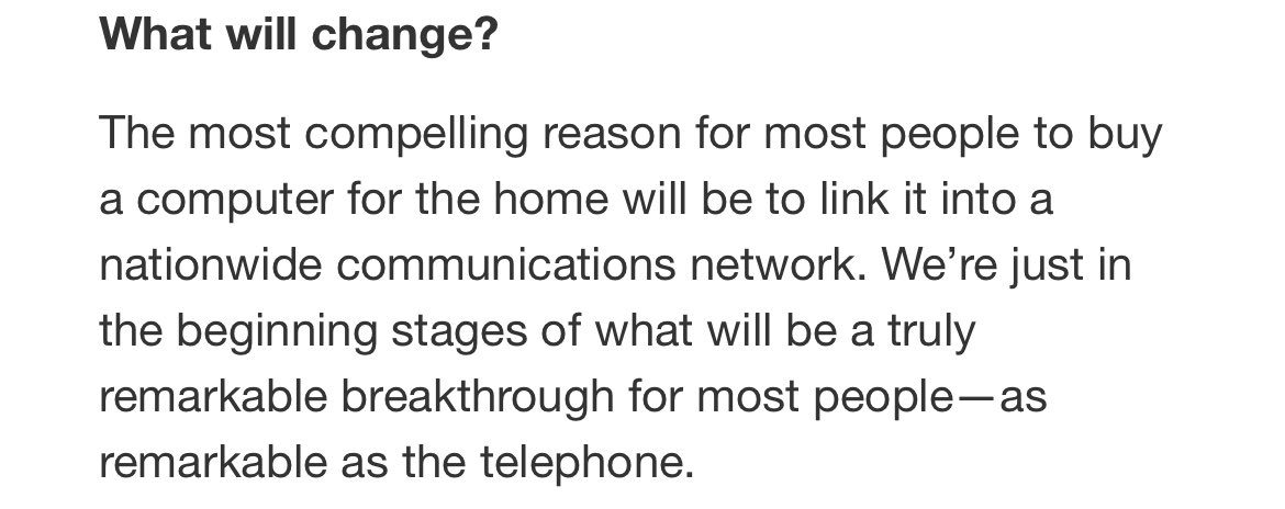 Emmett Shear (@eshear) on Twitter photo Steve Jobs in 1985, in an interview where he’s being asked what a mouse is and why you’d want one, explaining how the internet will be the real reason most people will buy a computer in the future. Incredible interview in general. H/T <a href="/visakanv/">Visakan Veerasamy</a> allaboutstevejobs.com/verbatim/inter… Steve Jobs in 1985, in an interview where he’s being asked what a mouse is and why you’d want one, explaining how the internet will be the real reason most people will buy a computer in the future. Incredible interview in general. H/T <a href="/visakanv/">Visakan Veerasamy</a> allaboutstevejobs.com/verbatim/inter…