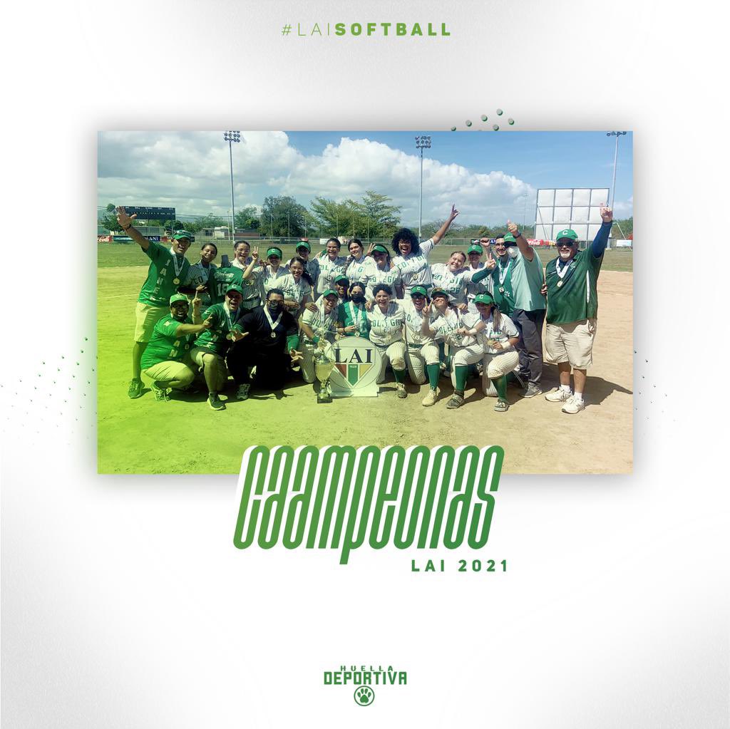 DeportivaHuella's tweet photo. ¡CAAMPEONAS! 🥇

Tus Juanas de la @uprm obtienen el ORO 🥇 venciendo a las Tigresas de la @interpuertorico en el #LAISóftbol 🥎

¡EL CO-LE-GIO! 🗣 https://t.co/nhixOtH6uj