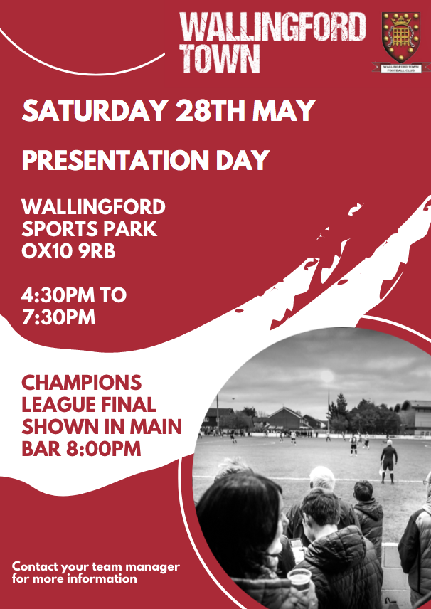 As we cap off a wonderful season for all our teams, don't forget to pop Saturday 28th May in the diary for the club's presentation day. Come and support the award winners and stop off for the Champions League final. #utw