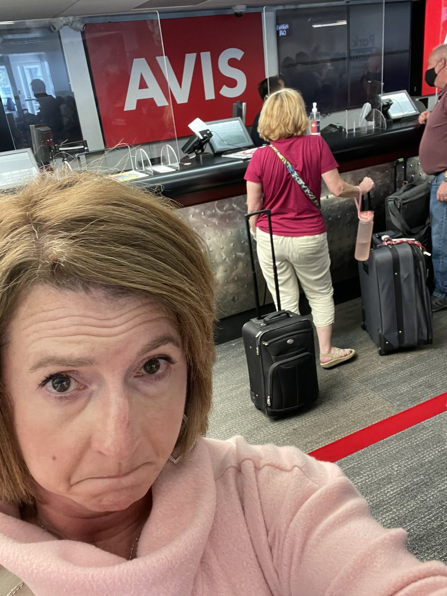 FruitLoopKeeper's tweet photo. Update: I live here, now.
We are down to one @Avis agent. The manager is not pitching in at the @flySFO counter. Will remember this for our next car rental experience. Also? Someone needs to give this sole agent a raise. #40MinsAndCounting https://t.co/8zqIld9xIi