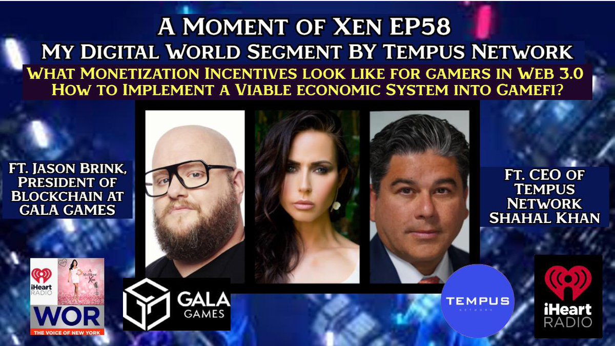 Listen in live tonight at 6PM EST <a href="/iHeartRadio/">iHeartRadio</a> own @xensams #mydigitalworld  710wor.iheart.com/a-moment-of-xe…