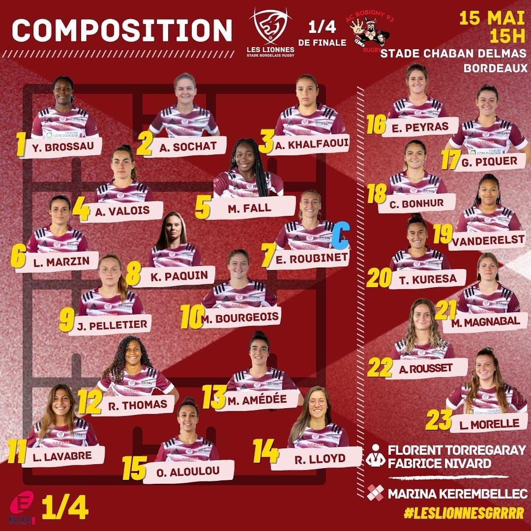 Les Lionnes du Stade Bordelais tweet media