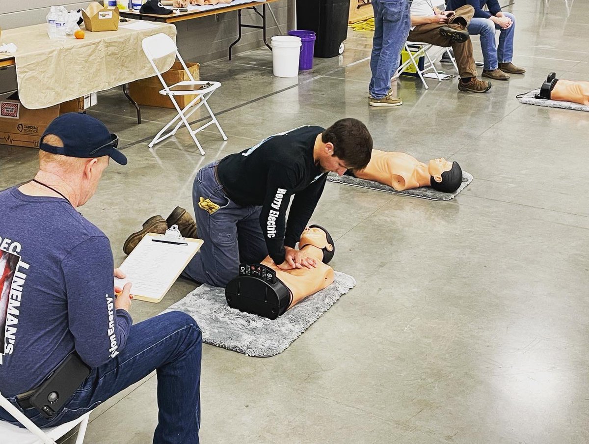 HorryElectric's tweet photo. What a day! Our linemen competed hard and gave it their all! We’ll find out the results tonight - stay tuned! #LineworkerRodeo #GaffNGo https://t.co/W1kQkCbOym