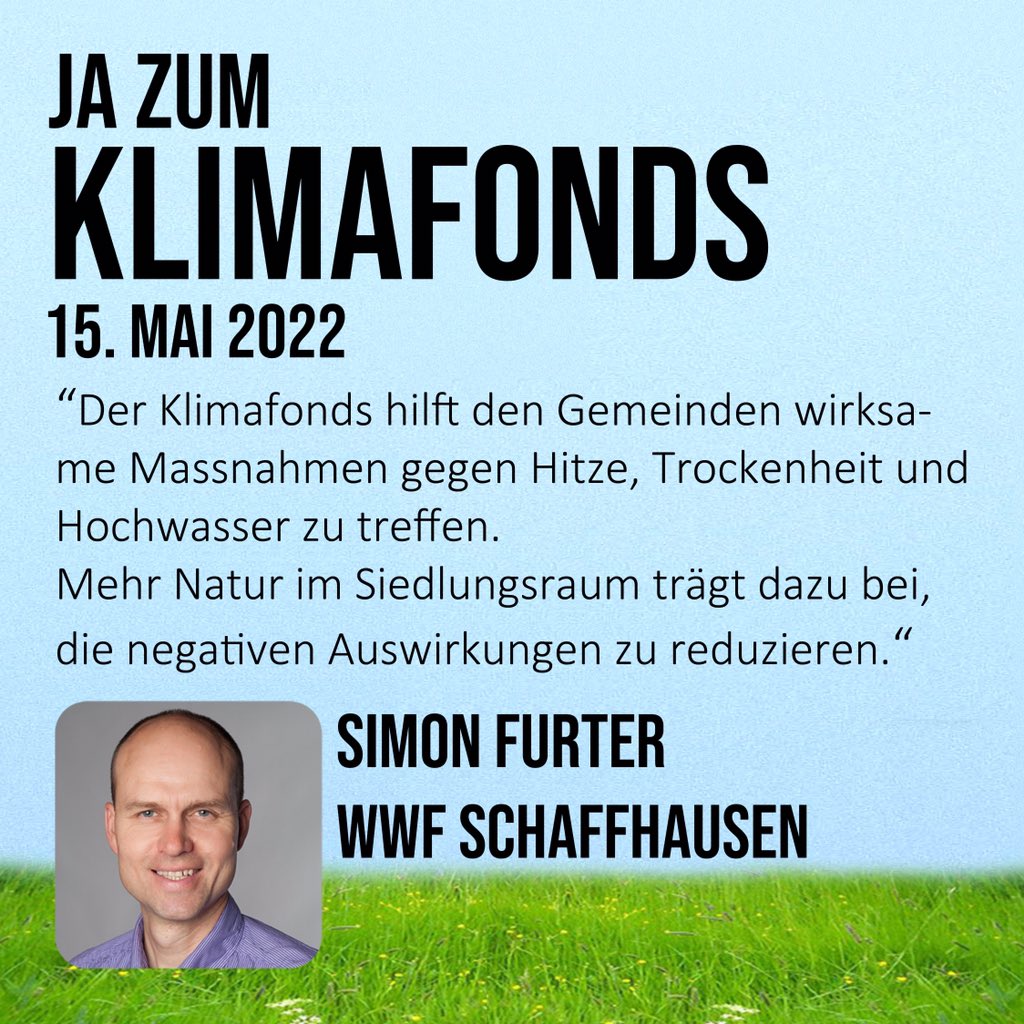 KlimafondsJA's tweet photo. „Mit dem Klimafonds zu mehr Natur im Siedlungsraum.“ So Simon Furter vom WWF SH https://t.co/KvyfLw6B9t