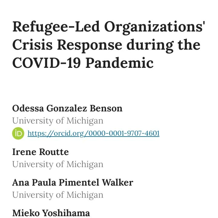 iroutte's tweet photo. I had my first paper (2nd author) published! It's special, because in 09 I presented my BA thesis resrch at a confrnc on migration at York Univ, which is where this journal (Refuge) is based. That was the 1st time I could see myself as a migration researcher, and now here I am! https://t.co/0DWO1b610C