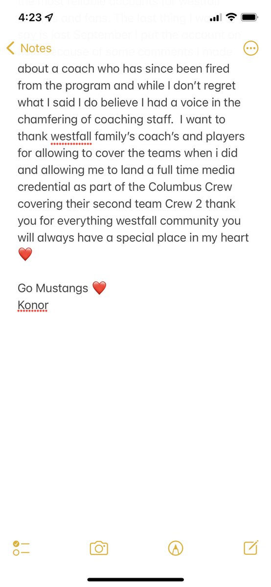 Mustang_Podcast's tweet photo. Thank you Westfall Coaches Players And staff for a incredible four years now it’s full time with @ColumbusCrew2 ❤️-Konor https://t.co/jkiTlfUjWD