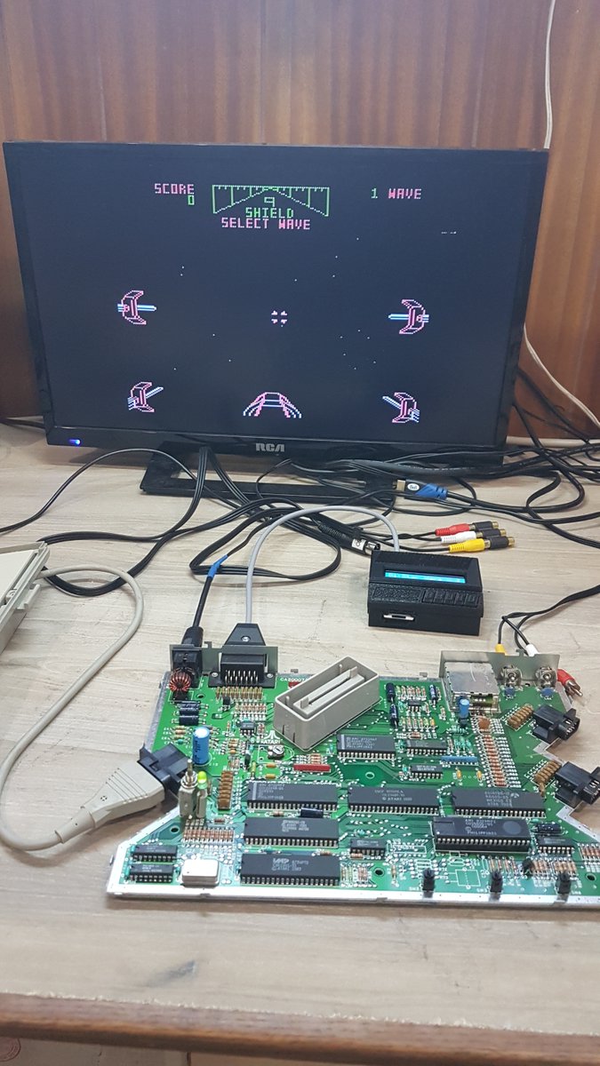 AndrewsTechBrk's tweet image. IT’S ALIVE!! We have Missile Command on a no keyboard boot and the “READY” prompt with the keyboard attached. Ran the internal diagnostics and all checks good. Hooked up the SIO2SD and a successful load. Very Happy.
#retrocomputing #atari #ataricomputer #atarixegs