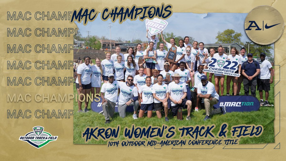AkronZips's tweet photo. .@MACSports CHAMPIONS! @ZipsTFCC women's track and field team earns 10th outdoor @MACSports team title besting the field with 124 points

#GoZips | @AkronZips | @ZipsTFCC https://t.co/kUDsmPN8EG