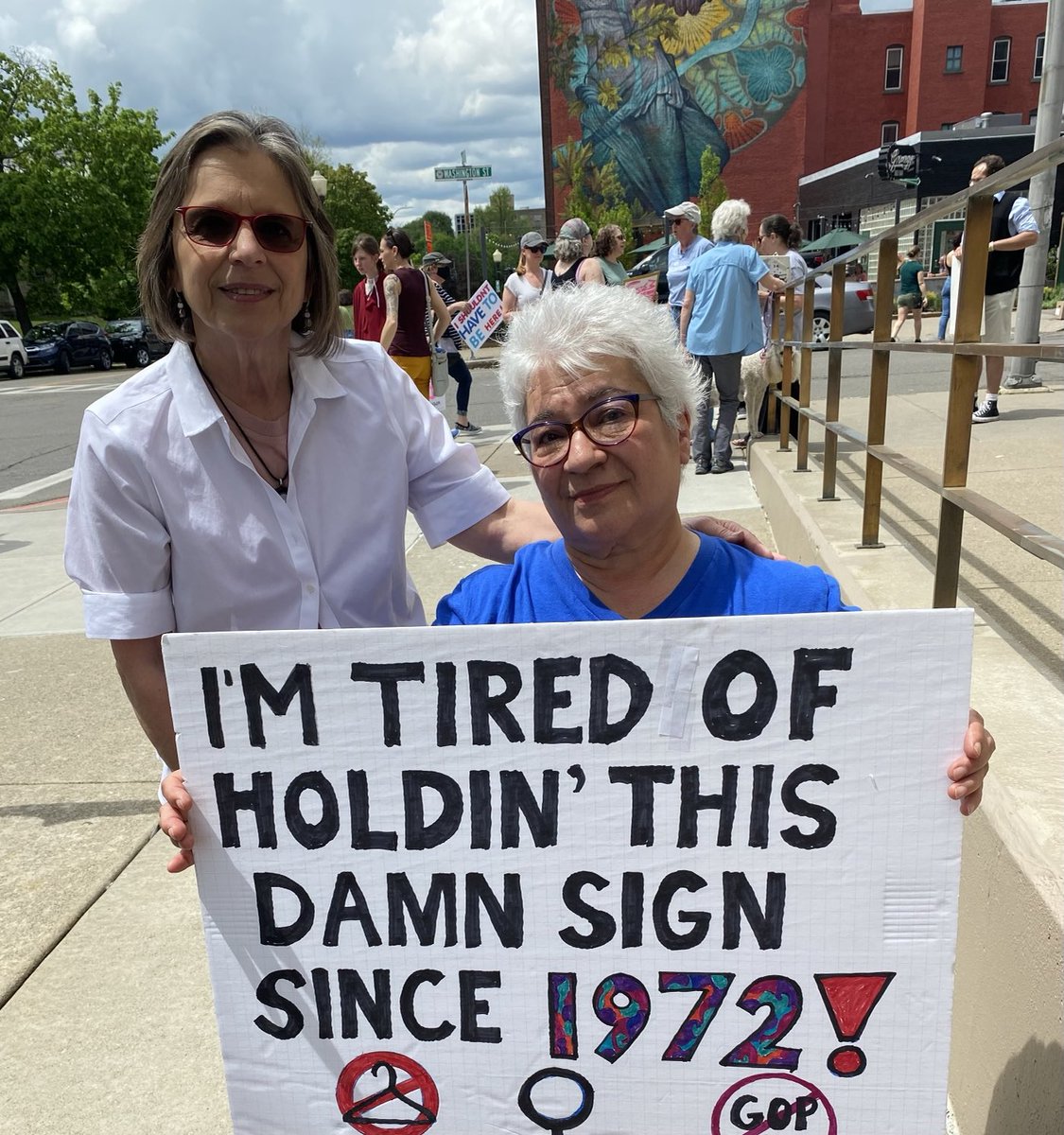 DonnaLupardo's tweet photo. Best sign from today’s #WomensMarch in Binghamton. Next step for NY is a Constitutional  Amendment. https://t.co/ObCbAVR5xk