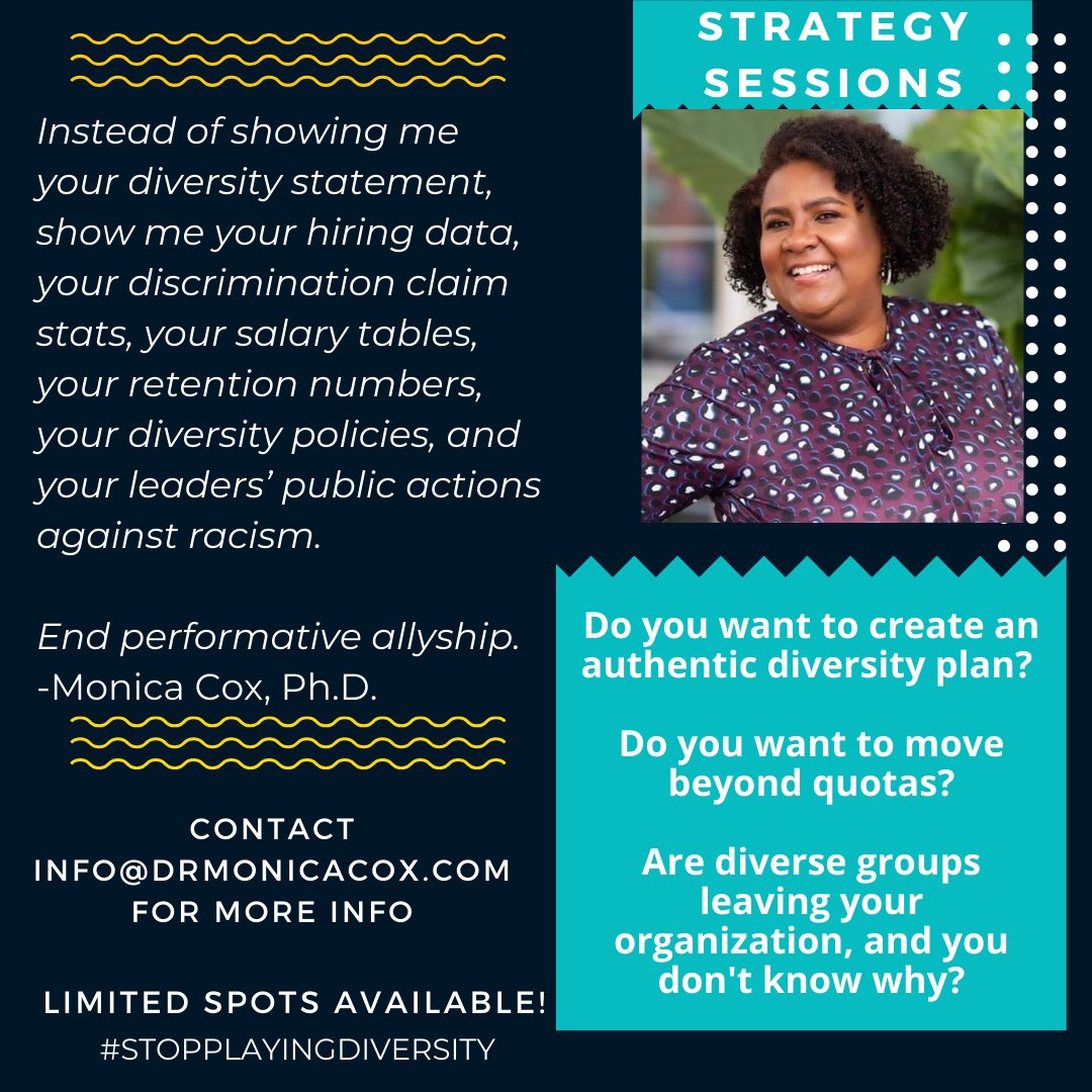Don't know where to start with your diversity efforts? Do you want to avoid workplace trauma and drama in the areas of diversity, equity, and inclusion? I've got you covered. Contact me today. docs.google.com/forms/d/e/1FAI…