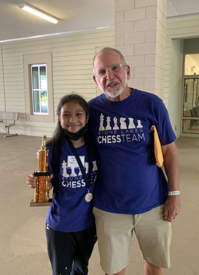 StoneLakesOCPS's tweet photo. Congratulations to Veronica Bajo who won 2nd place for grades 3-5 at the CDLocps Chess Tournament today. She and Wade made Coach Larry and Stone Lakes proud! #CDLocps #stonelakeschess #innovationOCPS #stonelakesOCPS https://t.co/n7TcJCahCE