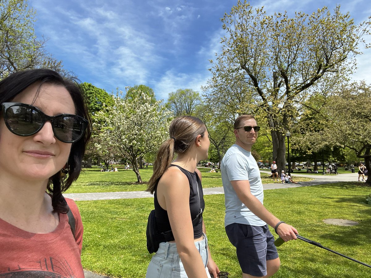 WebIndy's tweet photo. Boston’s Beacon Hill, Public Gardens and Back Bay. Much warmer than expected! https://t.co/RyZ5h4jpAo