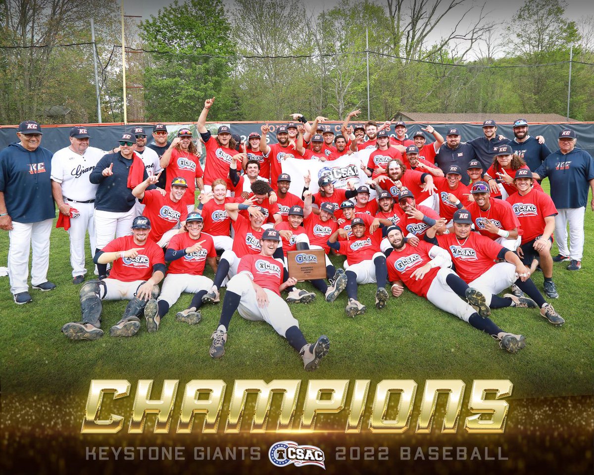 KEYSTONE GIANTS ARE YOUR 2022 BASEBALL #CSAC CHAMPIONS #d3baseball