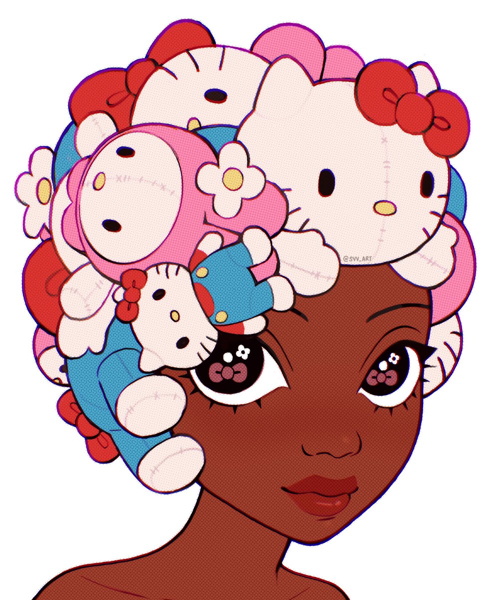 1girl dark-skinned female dark skin white background solo very dark skin stuffed toy  illustration images