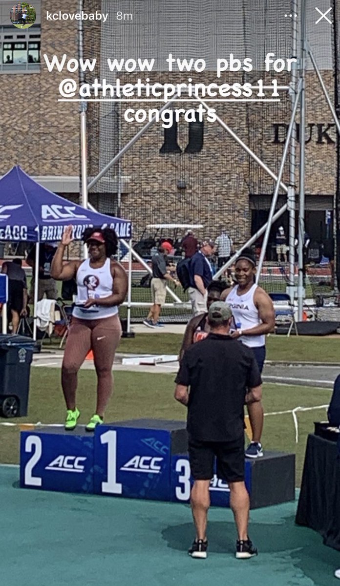 DHeavenJr's tweet photo. Congrats 🎊🎈 @heavenlygirl79 way to compete!! #Noles #Fsutrack https://t.co/qWiu7nhLzH