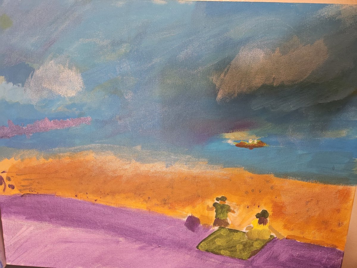 nevatruh's tweet photo. I painted this yesterday at the lakefront. Thanks for looking at it #fdabs https://t.co/h79RIa5tKe